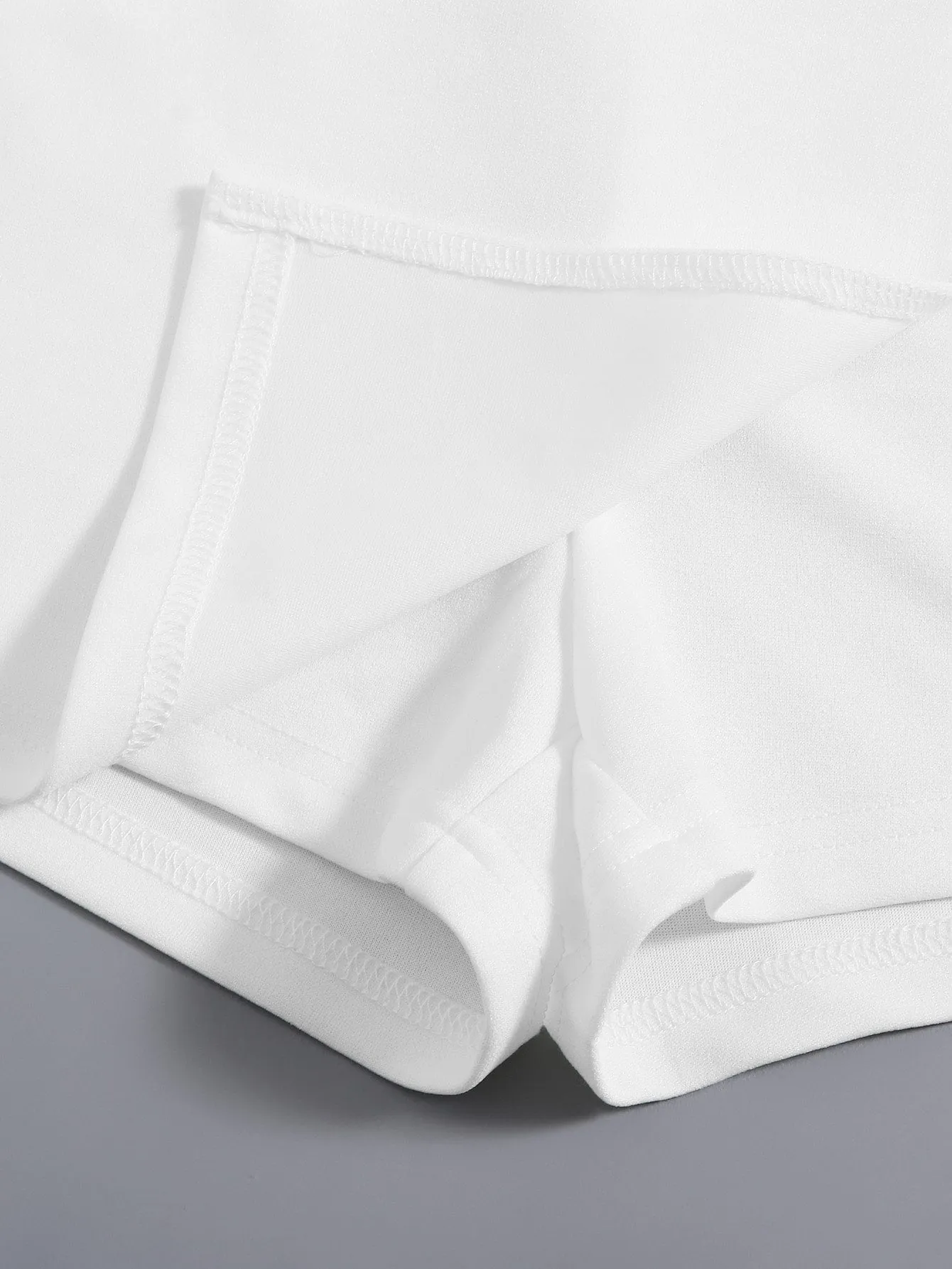 Boho Plain Asymmetrical Natural Women Shorts