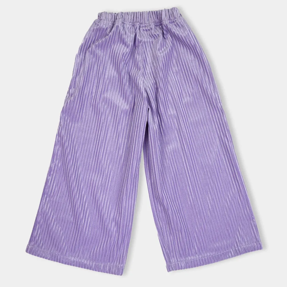 Girls Fancy Culottes Trouser - Purple
