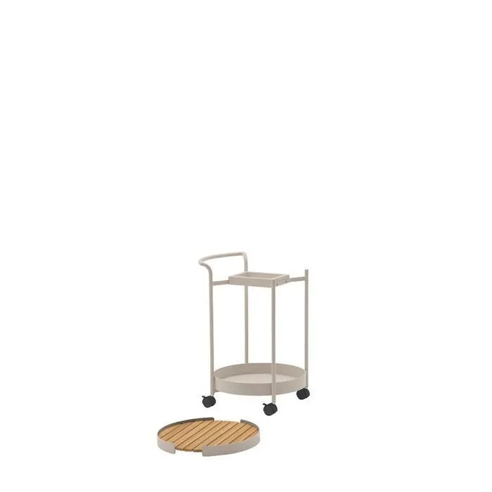 Leto Outdoor Small Round Drinks Trolley