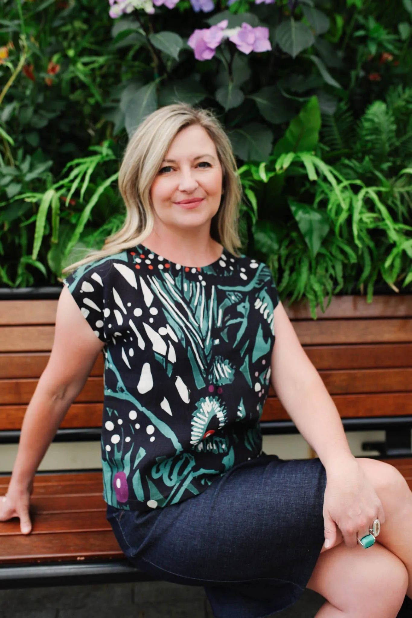 Pure Linen Mini Pleat Top - Tiger Moth