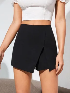 Solid Split Front Short