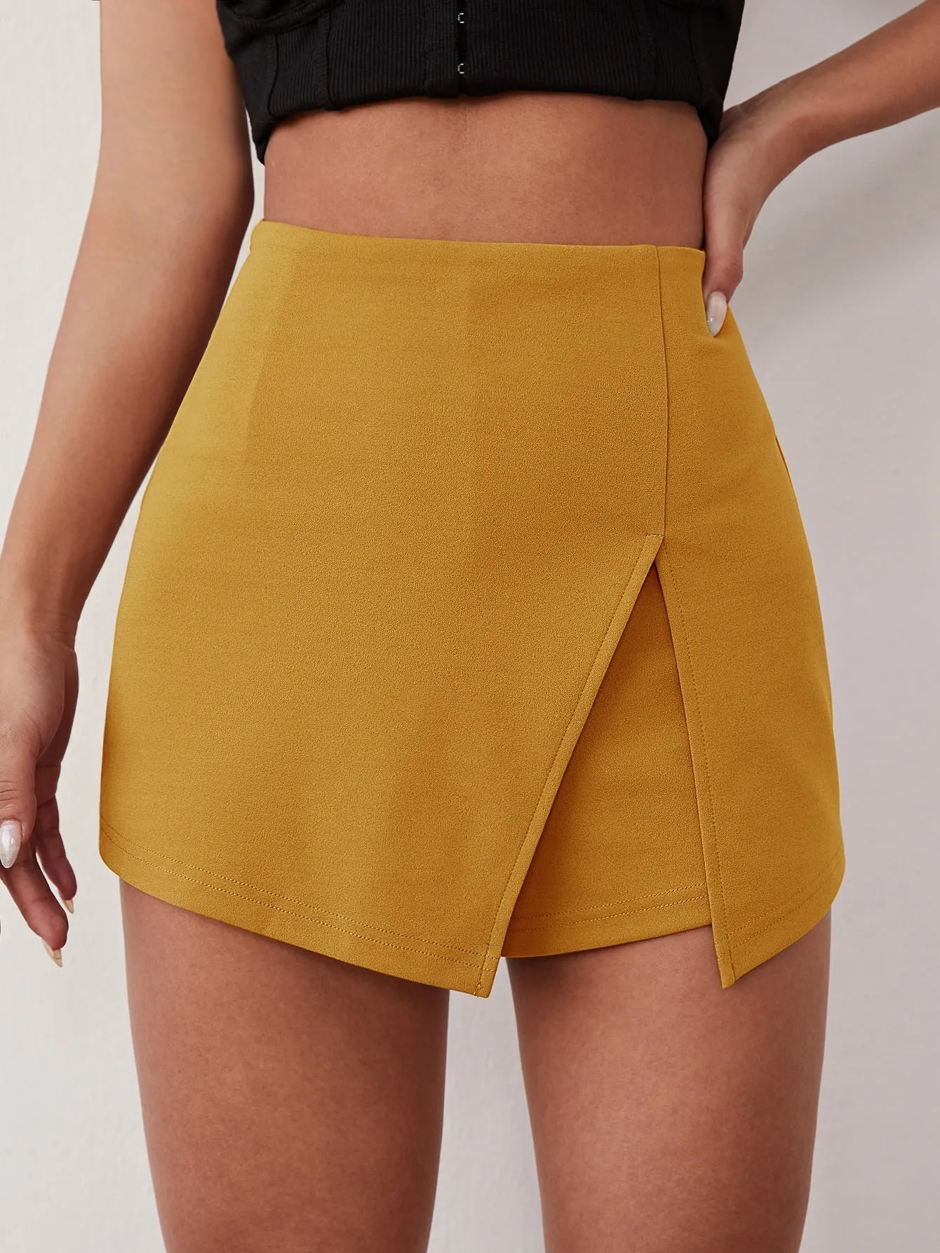 Solid Split Front Short