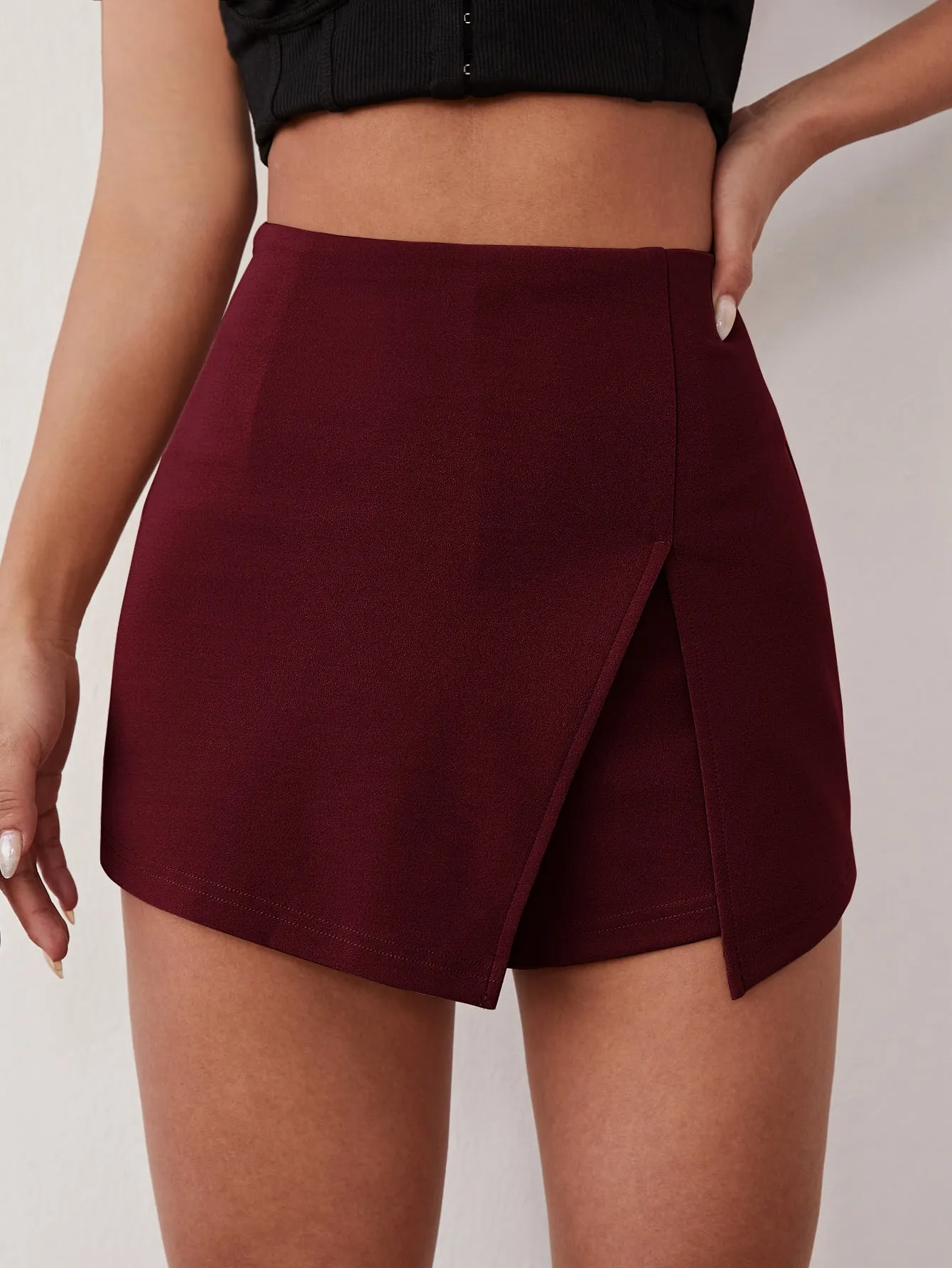 Solid Split Front Short