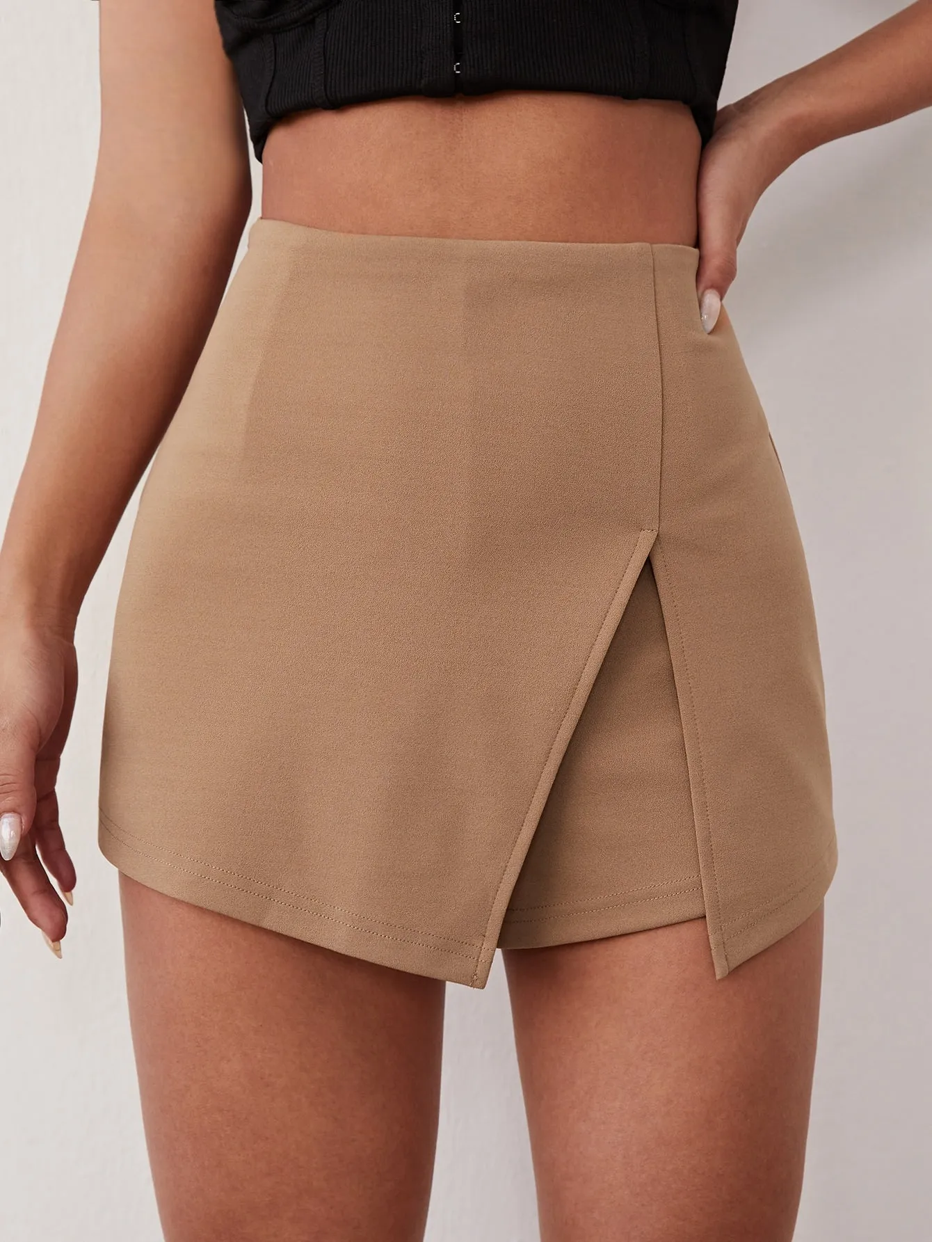 Solid Split Front Short