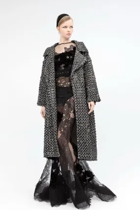 Velvet and Lace Mermaid Dress with Coat